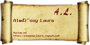 Almássy Laura névjegykártya